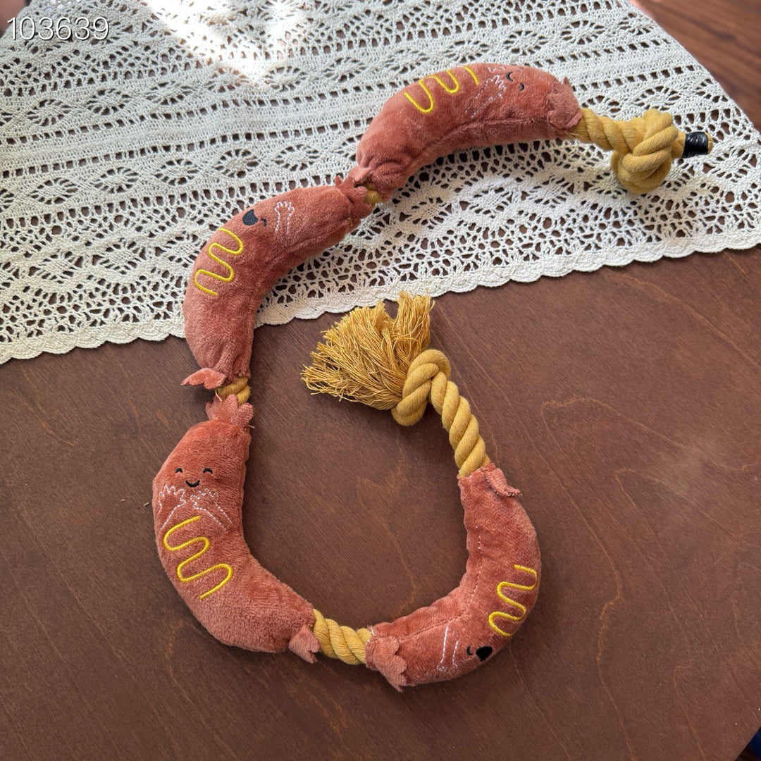 An image of Extra-Long Tug & Chew Dog Toy –31.5 inches Squeaky Interactive Toy