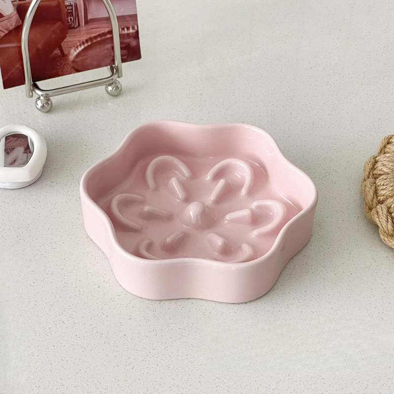 Ceramic Slow Feeder Bowl for Medium & Large Dogs – Deep Dish Design