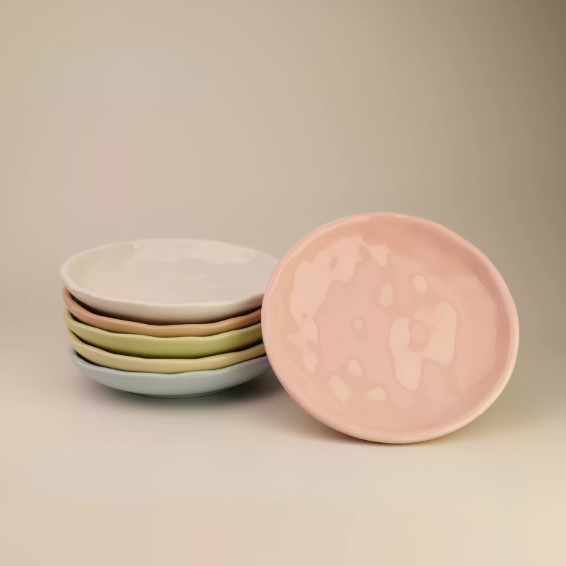 Morandi Color Ceramic Cat Dish – Minimalist Ceramic Pet Plate for Cats