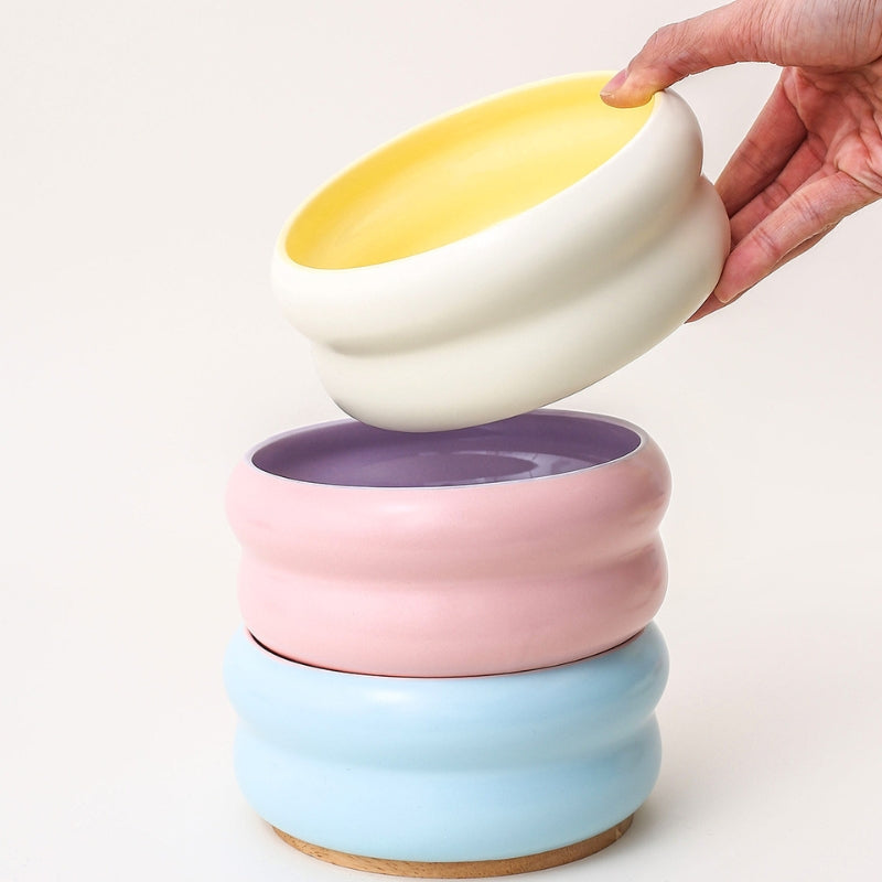 Ceramic– Wide Mouth Water & Food Bowl for Cats and Small Dogs