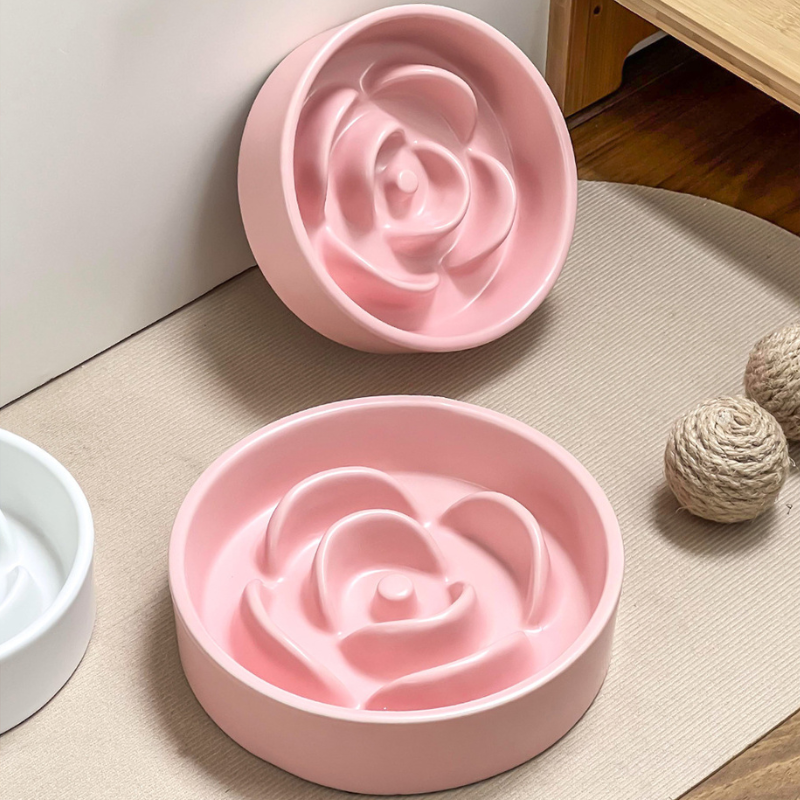 Ceramic Slow Feeder Bowl for Medium & Large Dogs – Anti-Choking Pet Feeding Bowl
