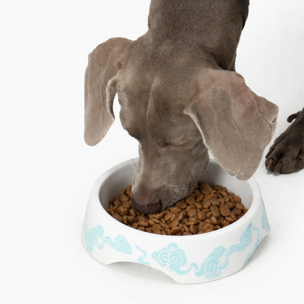 Ceramic Dog Bowl Anti-Tip Thickened Non-Slip Pet Feeding Bowl for Medium & Large Dogs