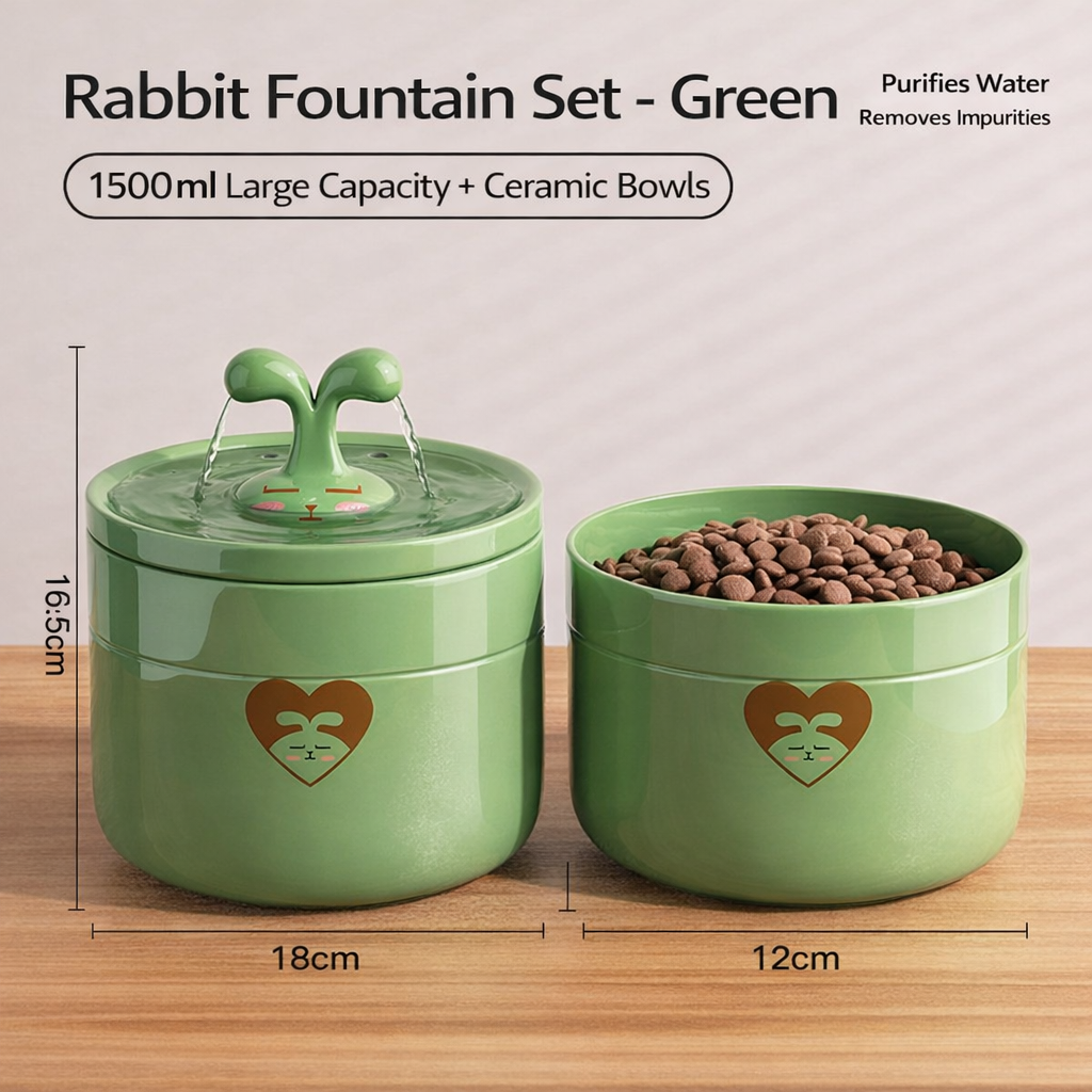 Ceramic Automatic Cat Water Fountain – Circulating Flow Pet Drinking Fountain