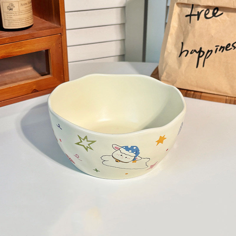 Large Ceramic Dog Bowl – Wide Mouth Anti-Tip Pet Food Bowl for Large Dogs & Cats