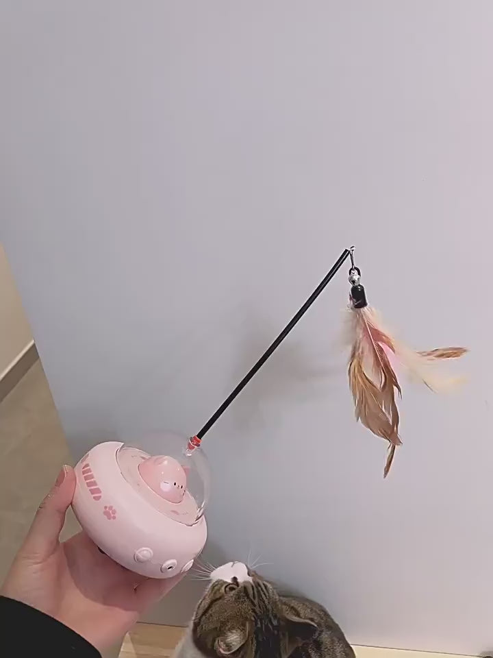 Smart Electric Cat Toy Car with Laser – Auto Obstacle Avoidance, USB Rechargeable