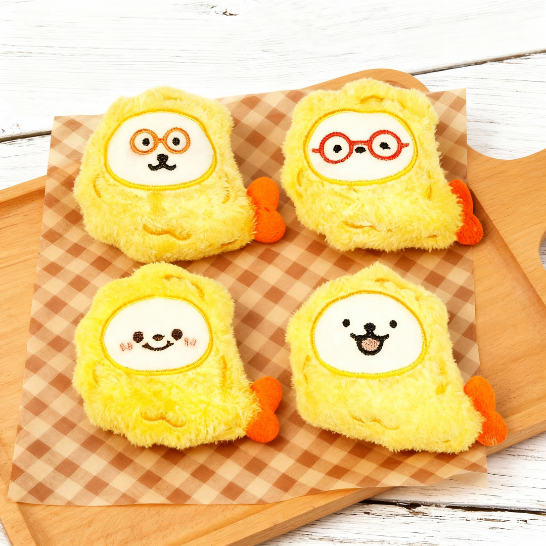 An image of 4pcs Plush Squeaky Dog Toy for Small & Medium Dogs