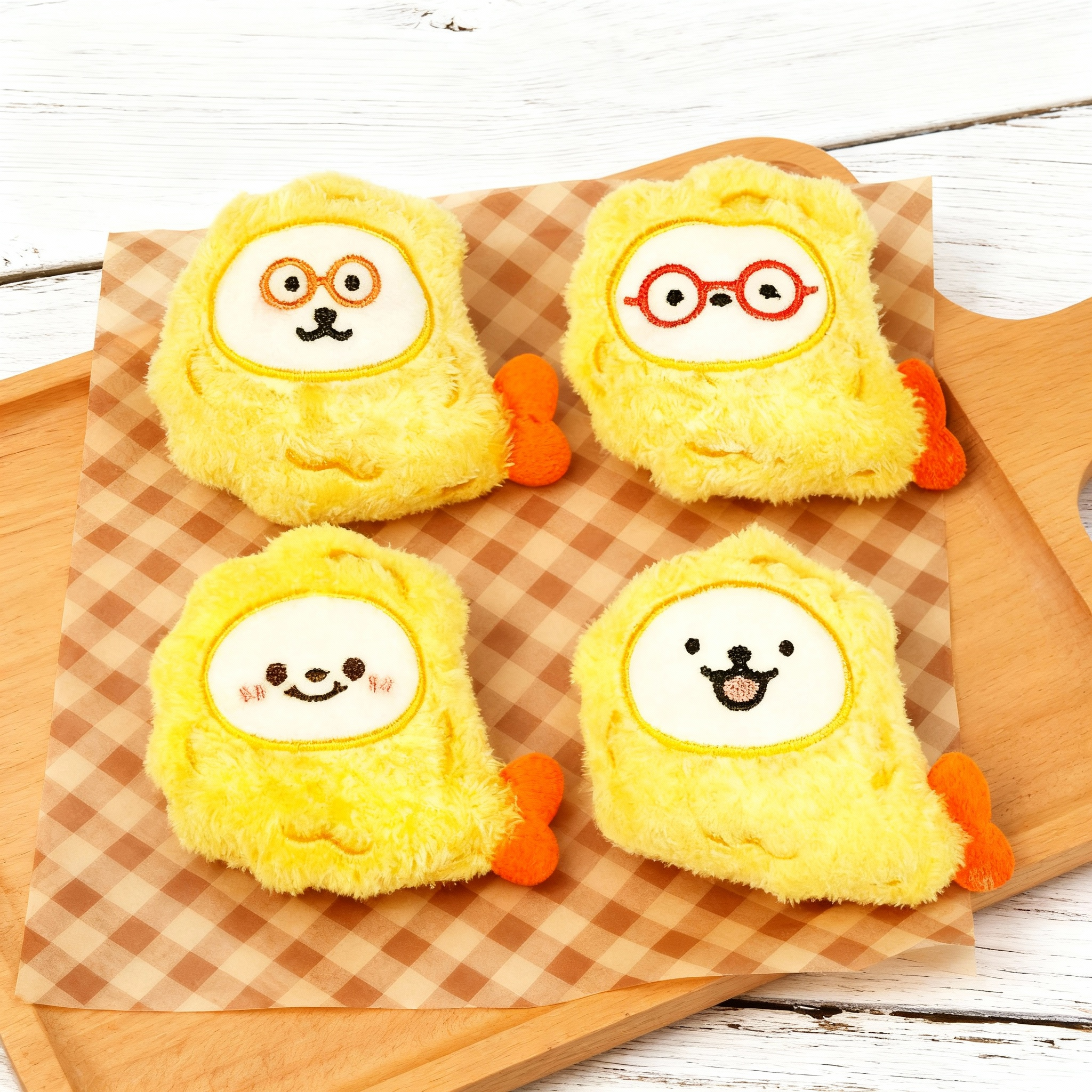 4pcs Plush Squeaky Dog Toy  for Small & Medium Dogs