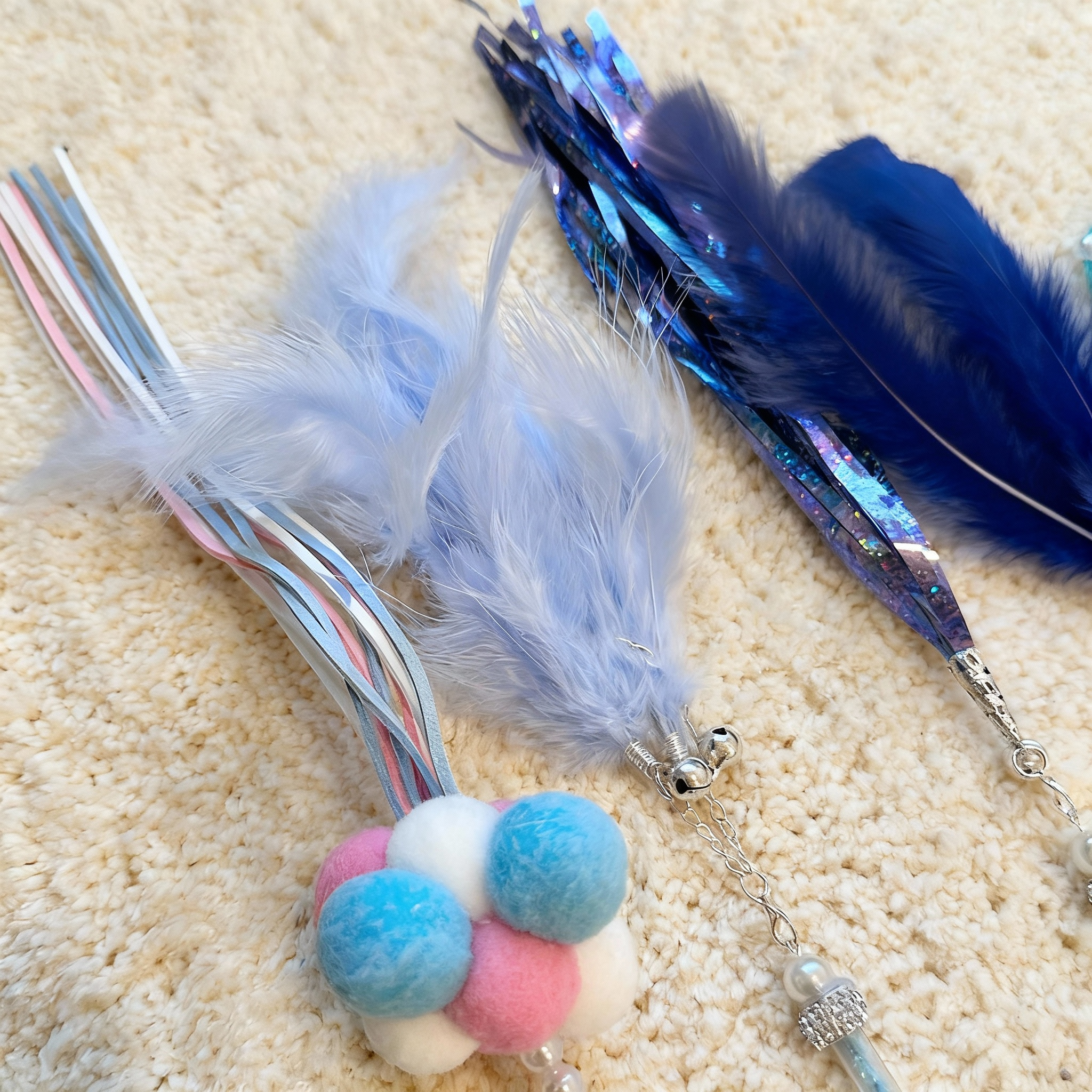 6-Piece Cat Teaser Wand Set – Interactive Toy Set for Cats