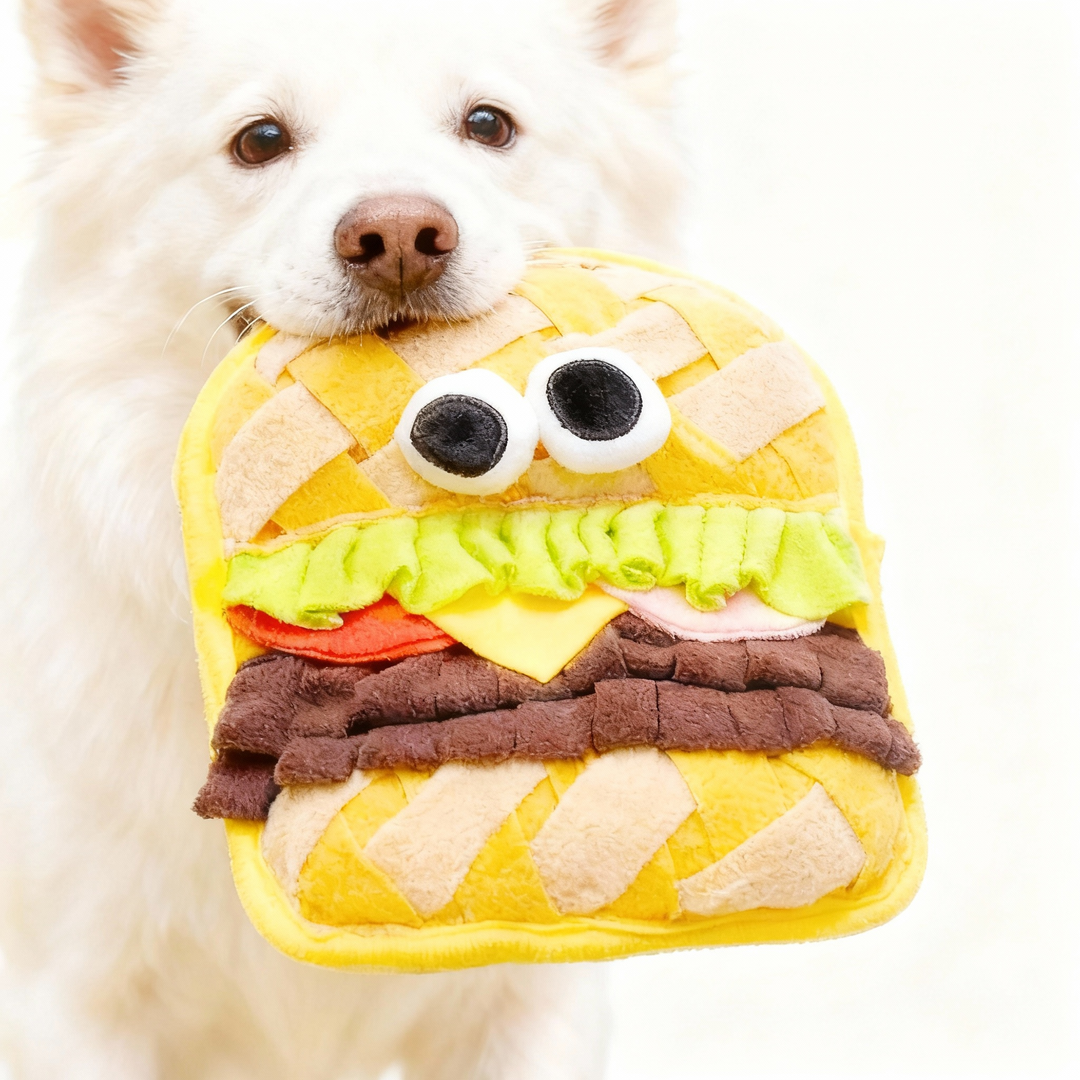 An image of Pet Snuffle Mat – Food-Shaped Design, Fleece Material, Suitable for Cats & Dogs