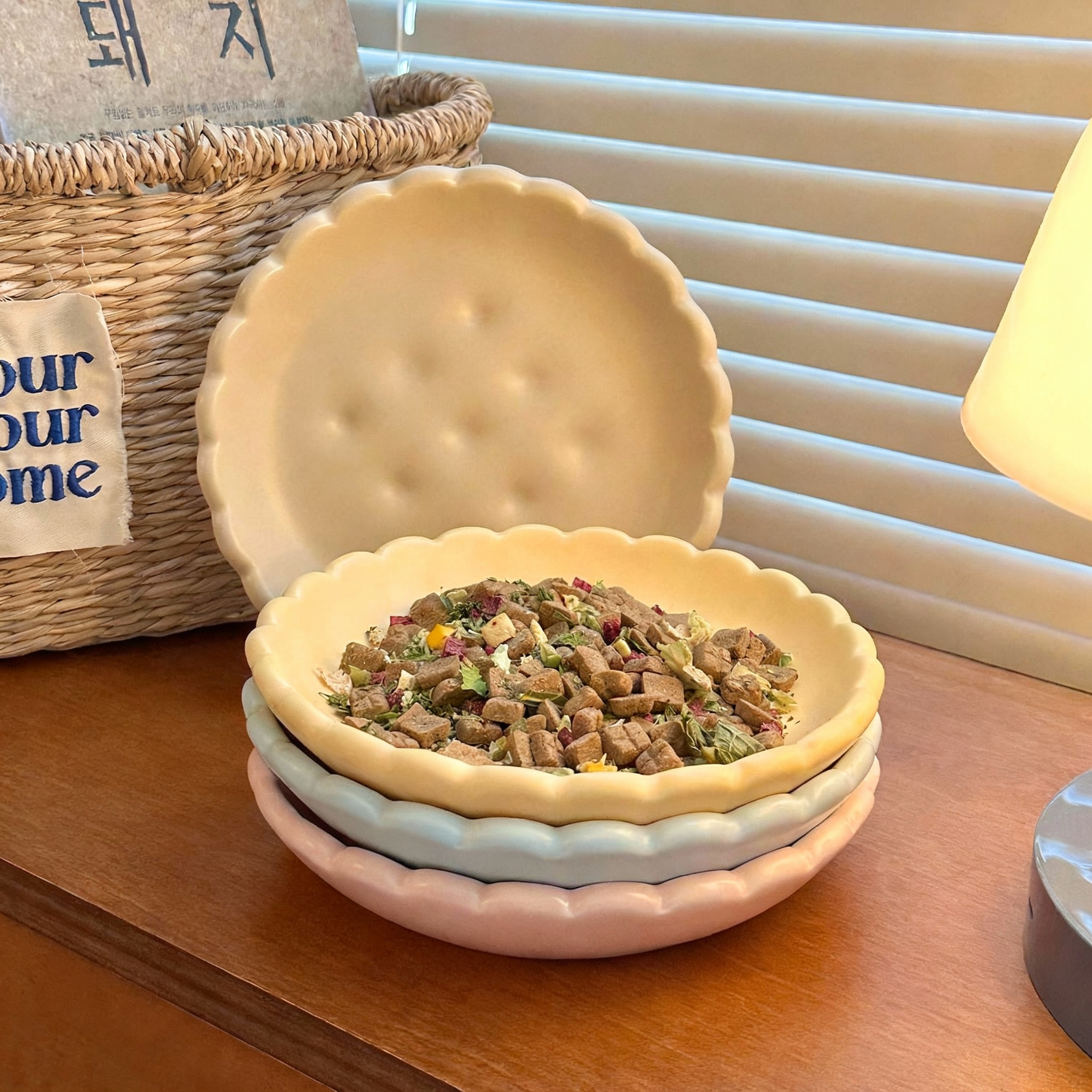 6 inches Ceramic Pet Plate for Cats & Small Dogs