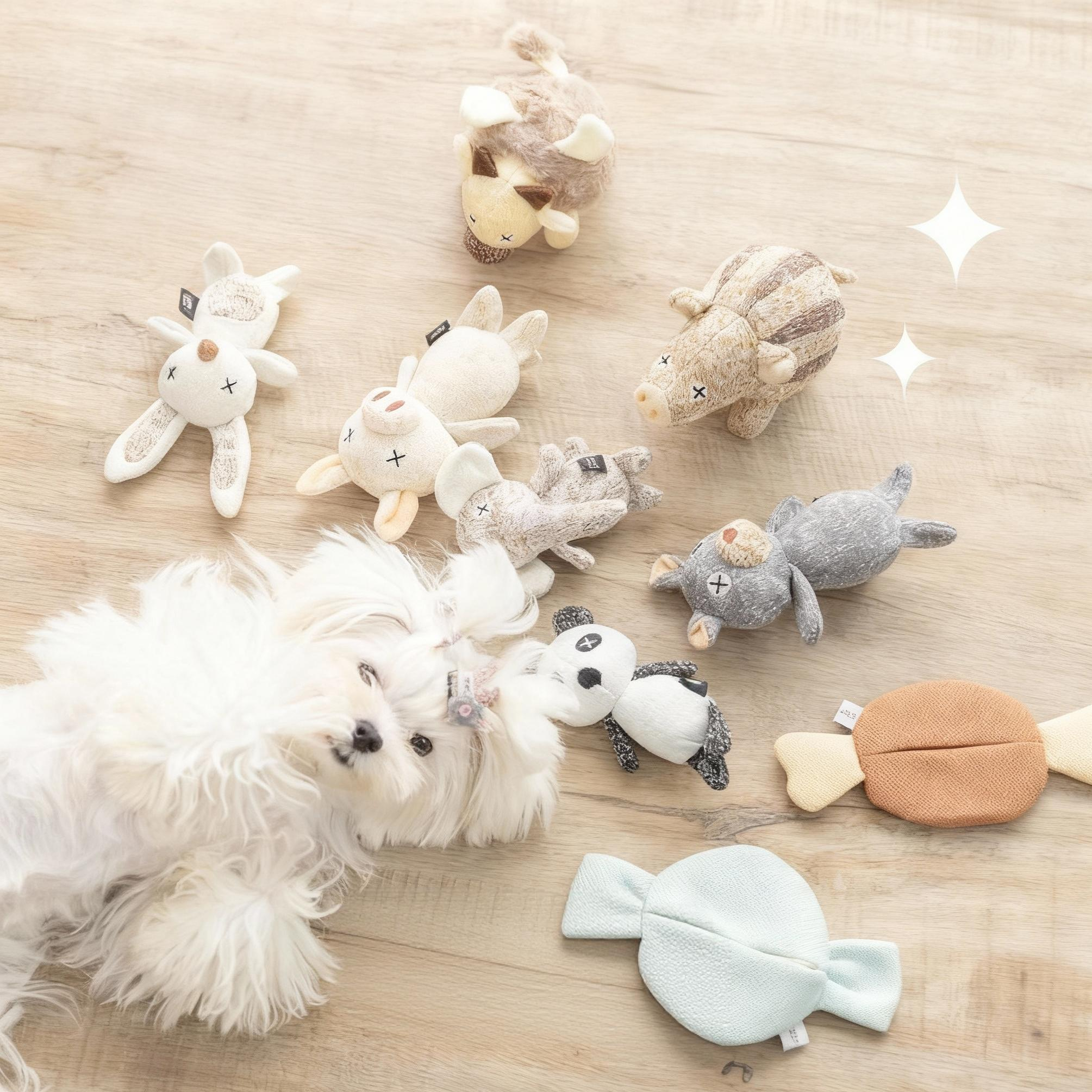 Knitted Squeaky Dog Toy – Chewing Toy for Puppies & Small Dogs