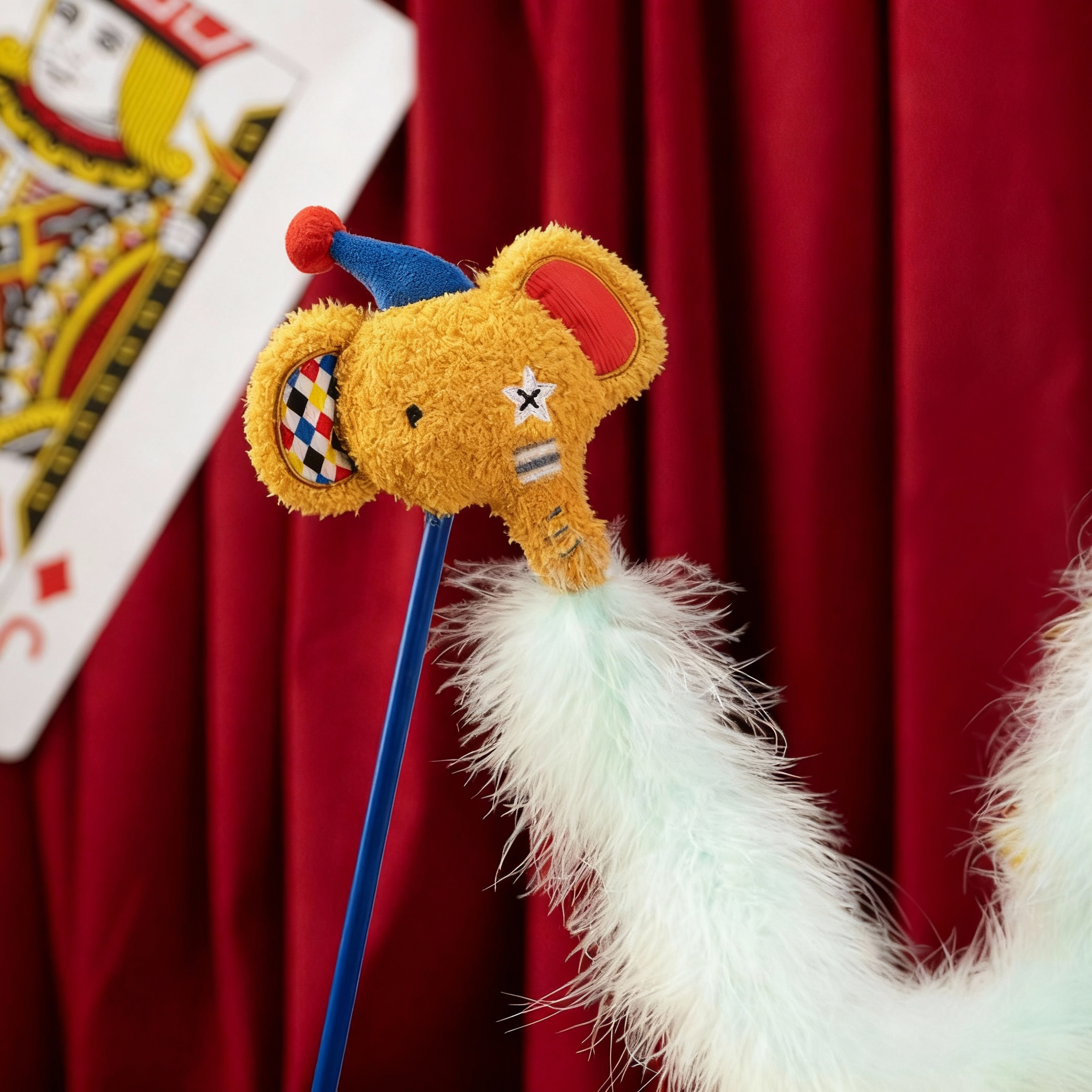 Cat Teaser Wand Toy with Crinkle Paper, Bell, Catnip & Feather – Kitten Toy